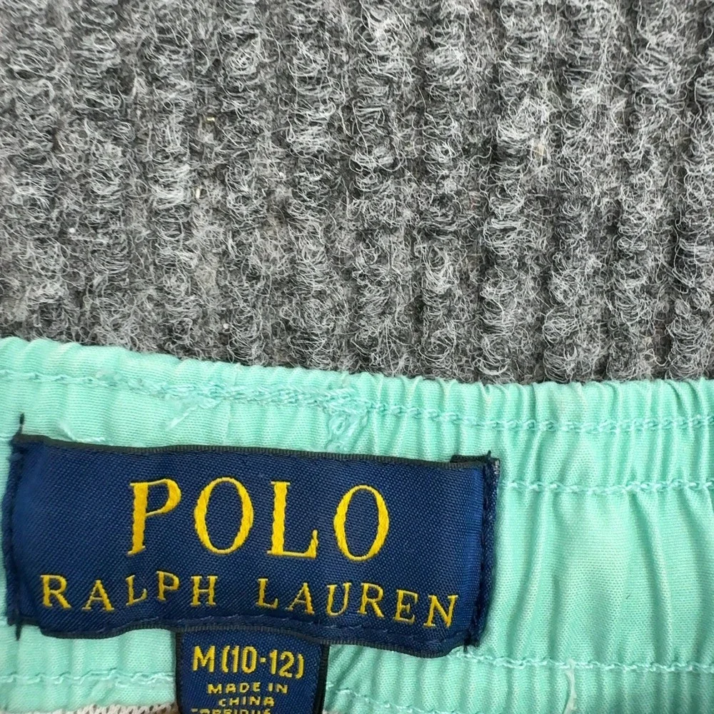 Polo Ralph Lauren Swim Shorts Boy M Blue Green Polyester Ombre Beach Surf Summer
